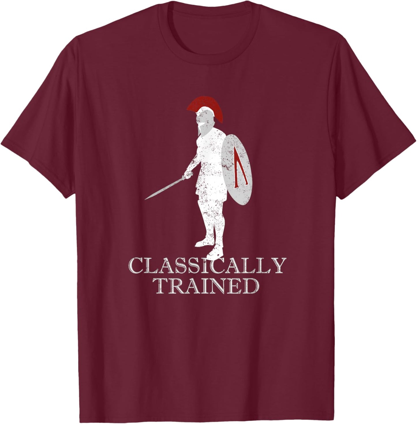 Funny Spartan Warrior Ancient Greek Hoplite History Sparta T-Shirt - T-Shirt | Maroon