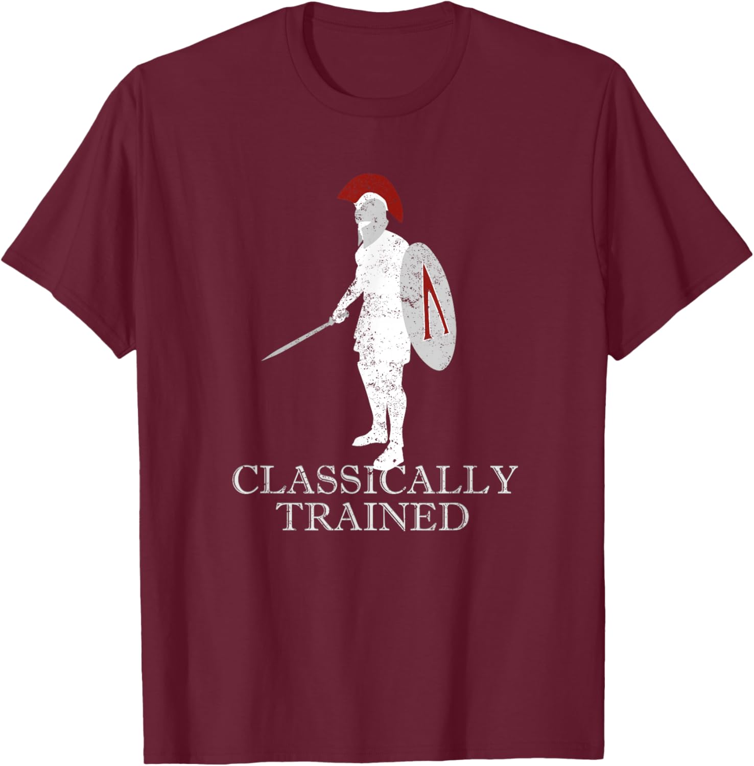 Funny Spartan Warrior Ancient Greek Hoplite History Sparta T-Shirt - T-Shirt | Maroon