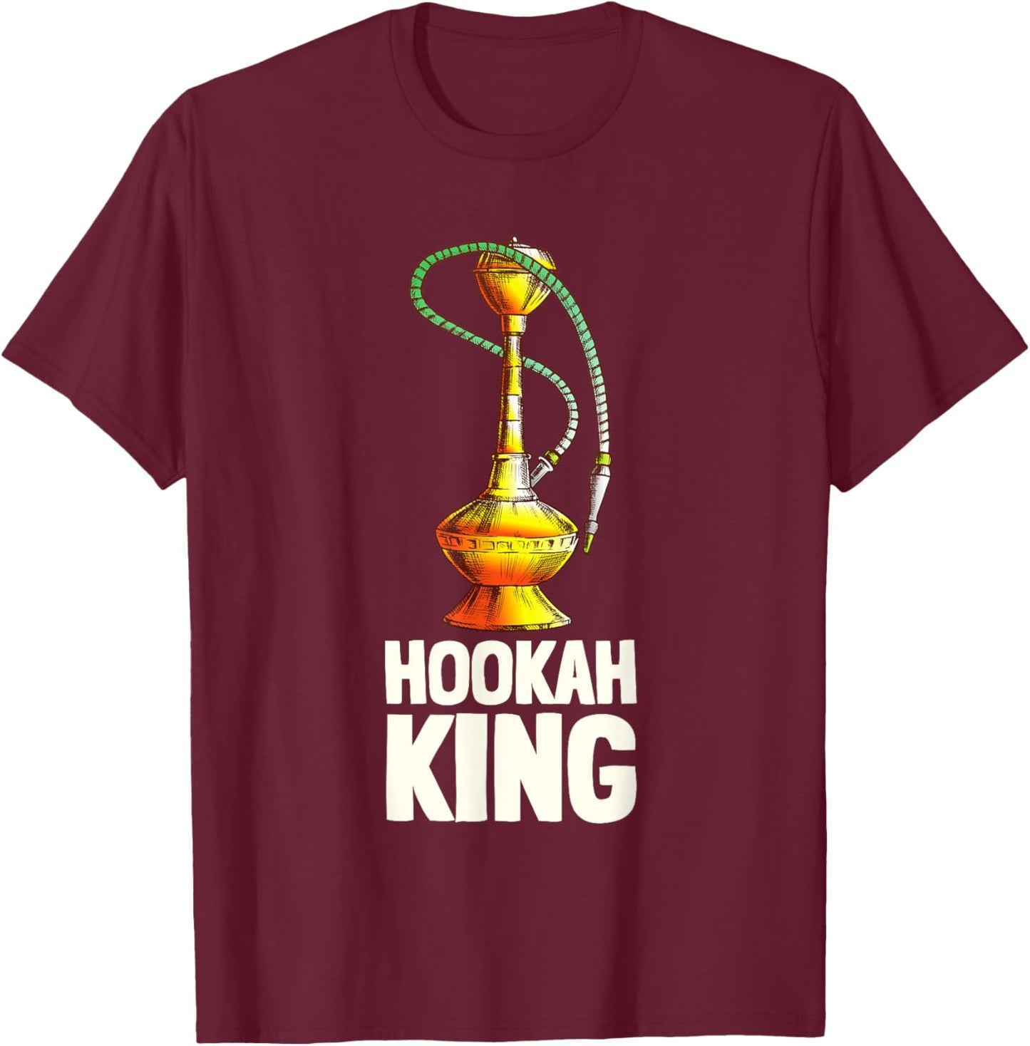 Hookah Bar And Waterpipe - Hookah King T-Shirt - T-Shirt | Maroon