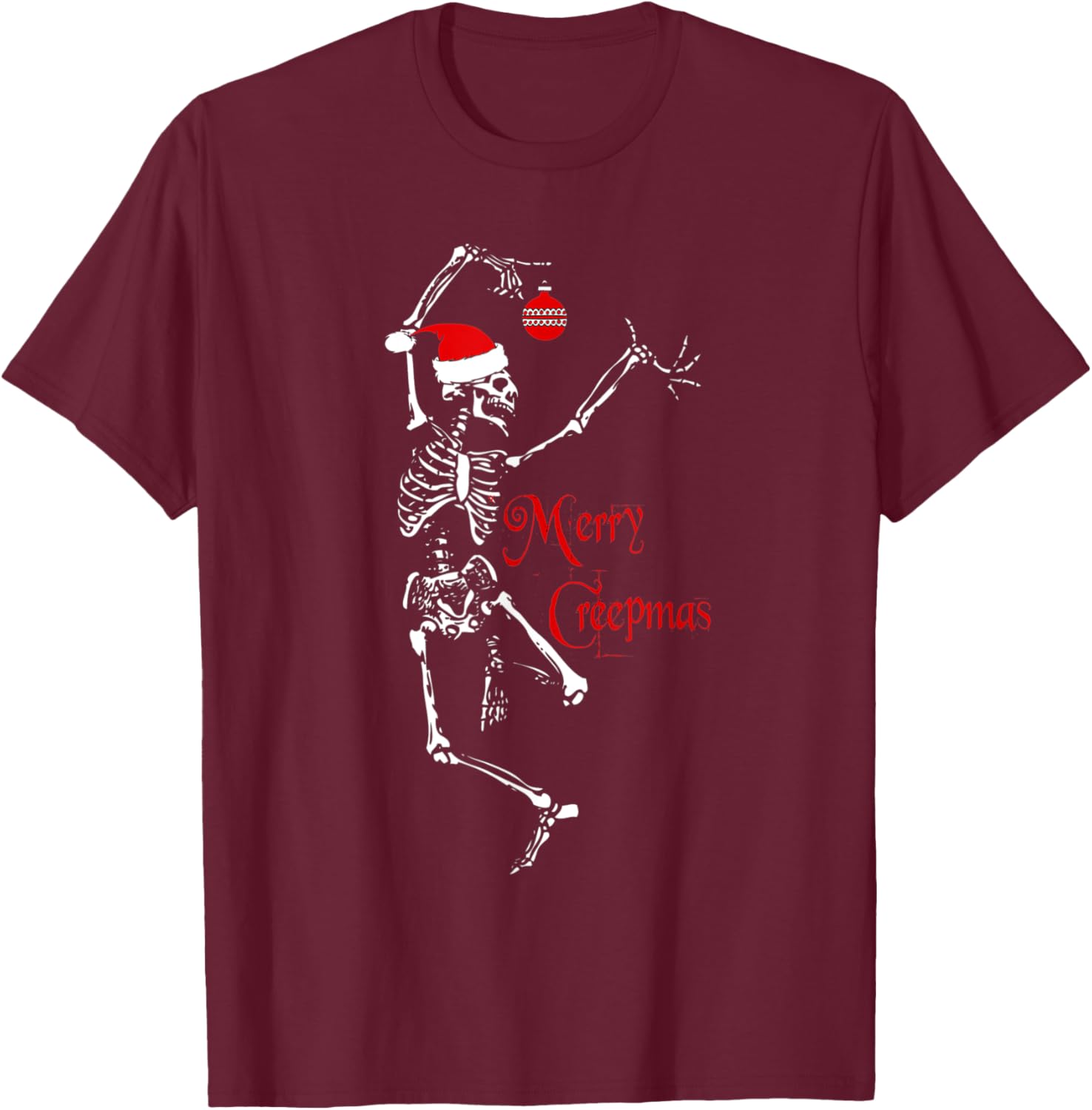 Merry Creepmas T-Shirt - T-Shirt | Maroon