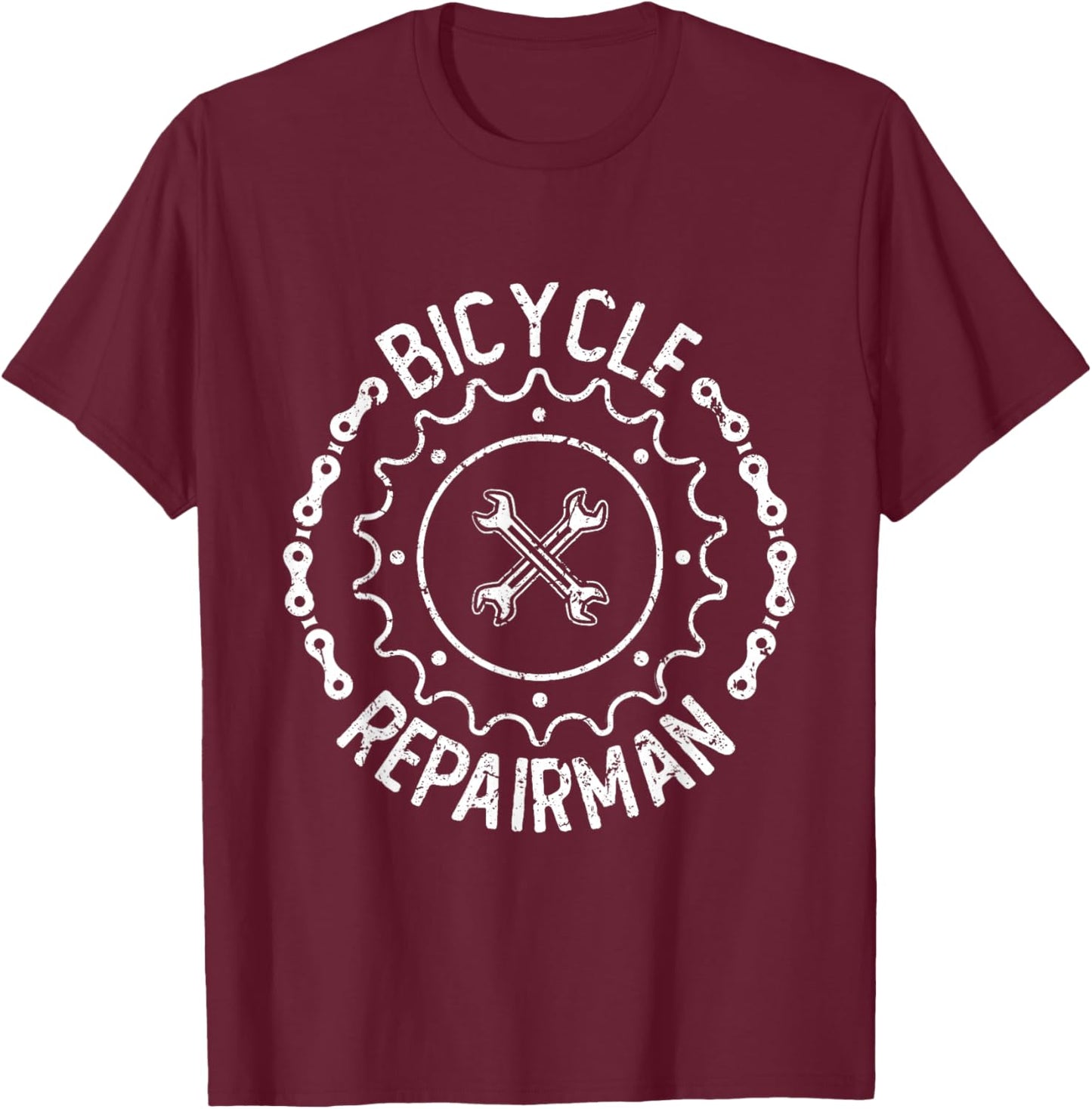 Funny Bicycle Mechanic Repairman Bike Shop Cycling T-Shirt - T-Shirt | Maroon