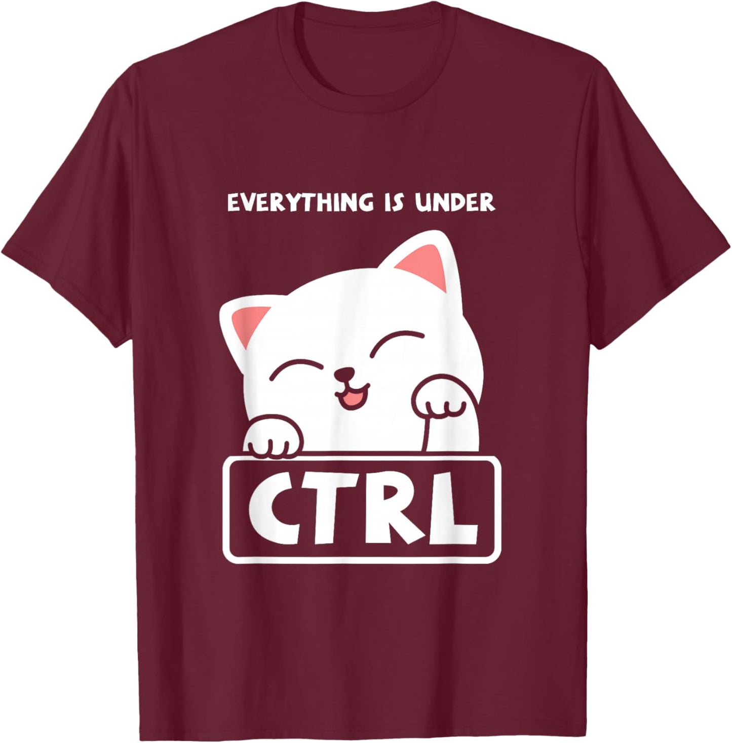 Funny Cat Programmer Developer Coder Computer Science Nerd Men Women T-Shirt - T-Shirt | Maroon
