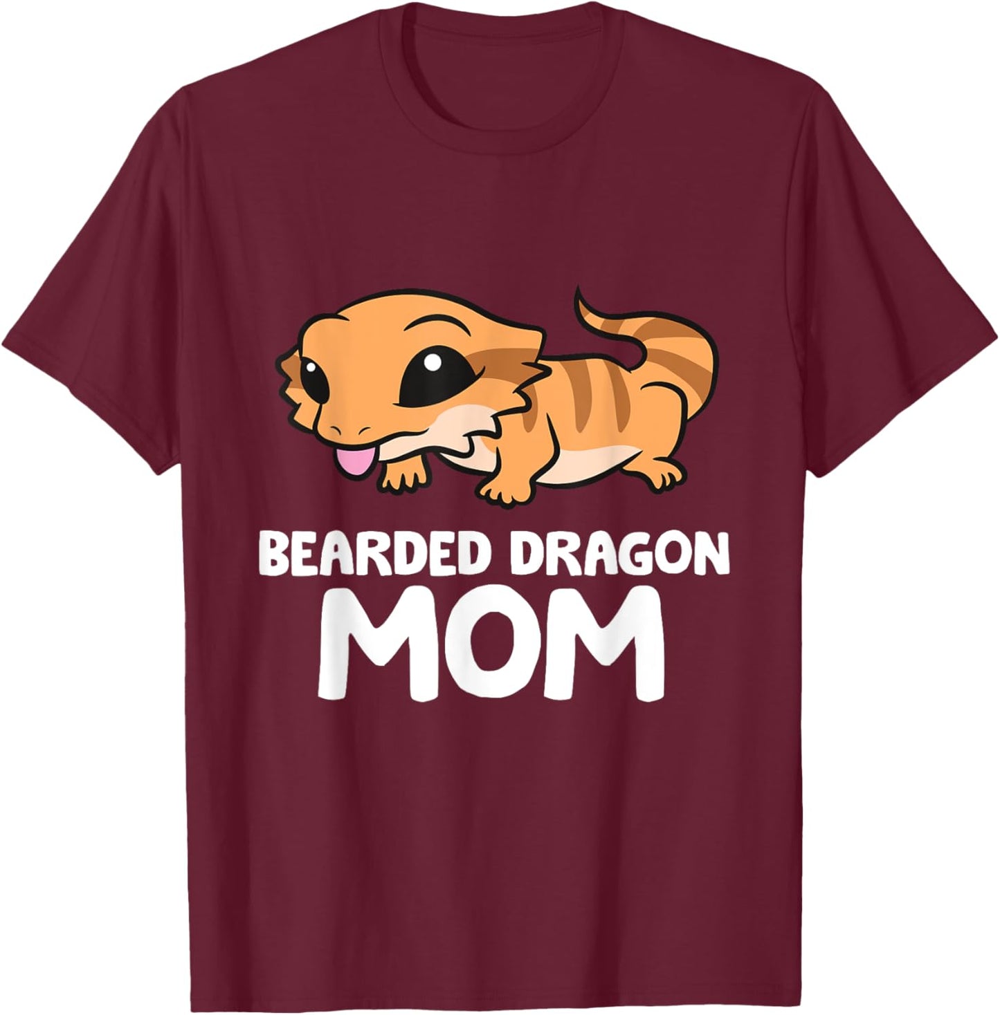 Bearded Dragon Mom Lizard Reptile Mother Bearded Dragon T-Shirt - T-Shirt | Maroon
