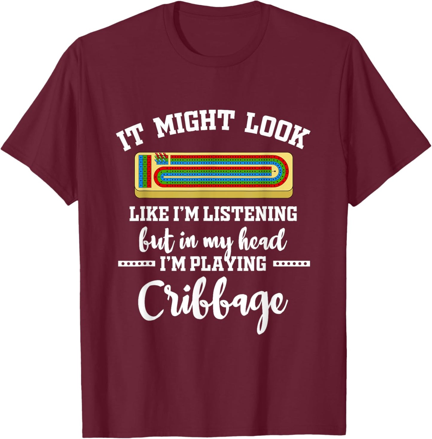Cribbage Board Player Card Game Rules Crib Play Beginner T-Shirt - T-Shirt | Maroon