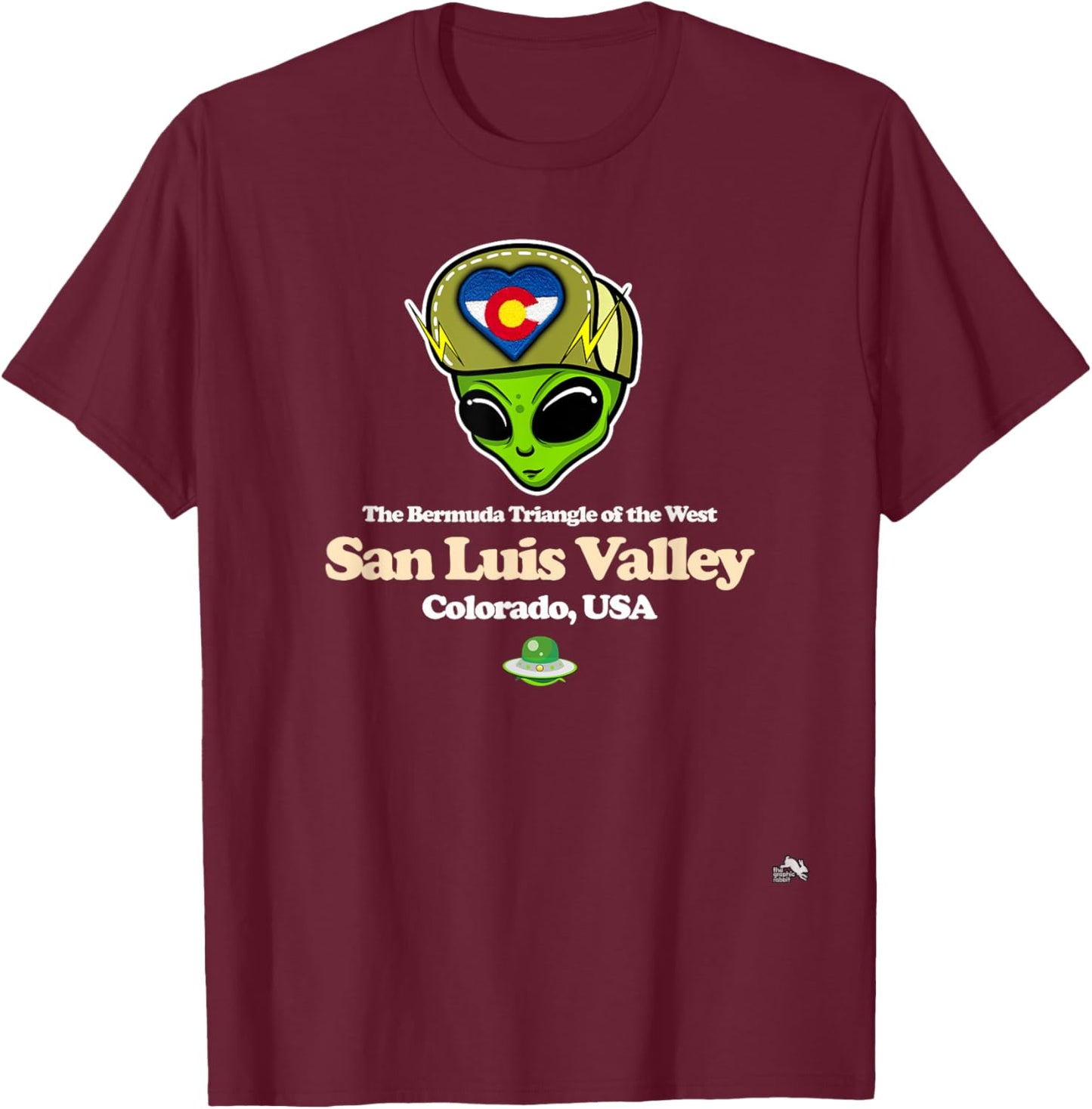 Colorado Alien - San Luis Valley T-Shirt - T-Shirt | Maroon