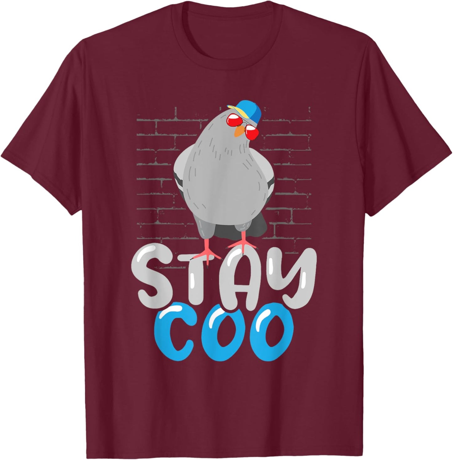 Stay Coo - Birdwatcher Pigeon Whisperer Bird Lover Racing T-Shirt - T-Shirt | Maroon