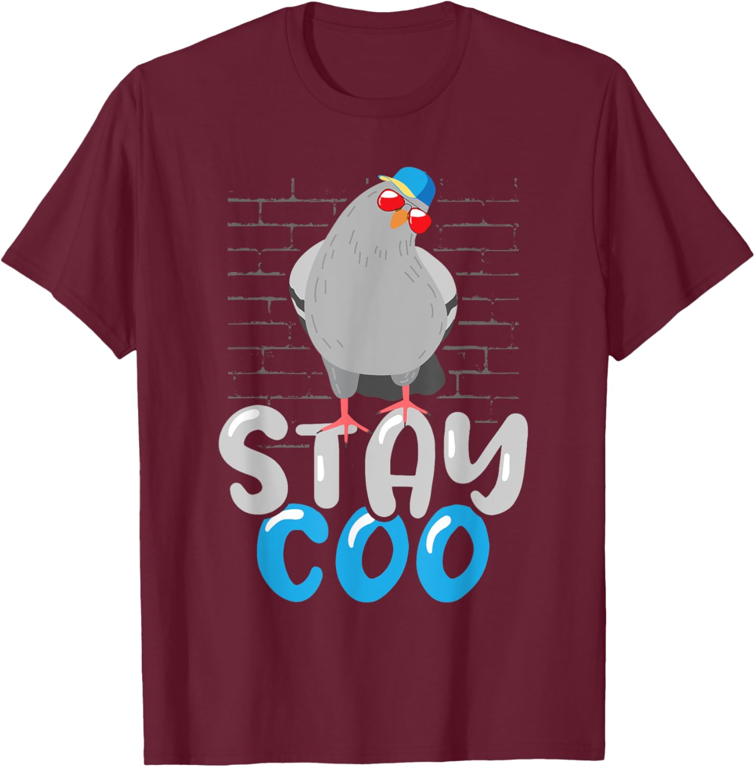 Stay Coo - Birdwatcher Pigeon Whisperer Bird Lover Racing T-Shirt - T-Shirt | Maroon