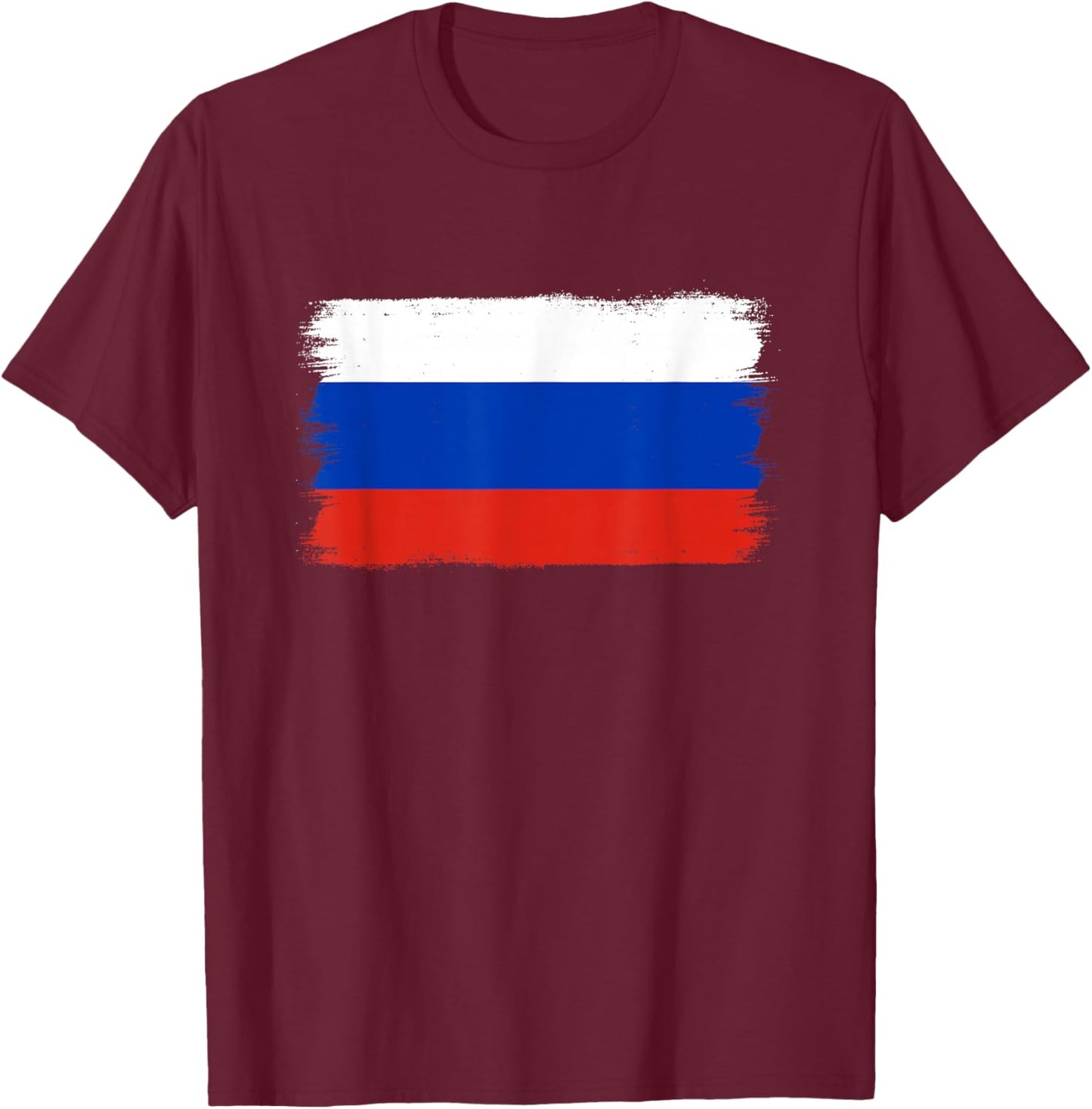 Russian Flag Russia T-Shirt - T-Shirt | Maroon