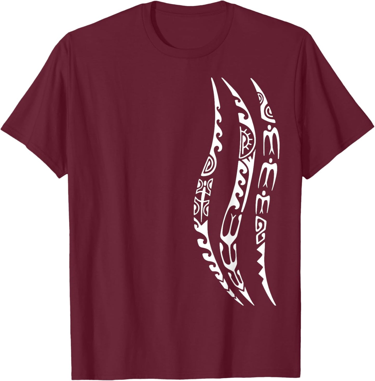 Wave Pattern Symbol Haka Culture Maori Tribal New Zealand T-Shirt - T-Shirt | Maroon