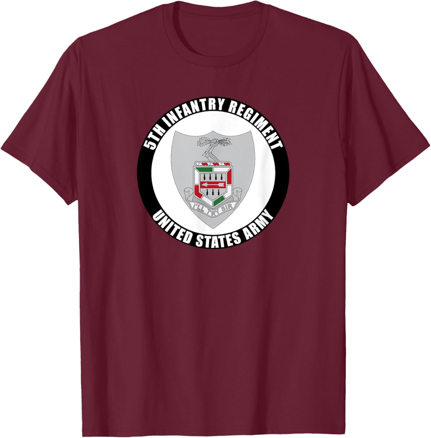 5th Infantry Regiment United States Army Veteran Military T-Shirt - T-Shirt | Maroon