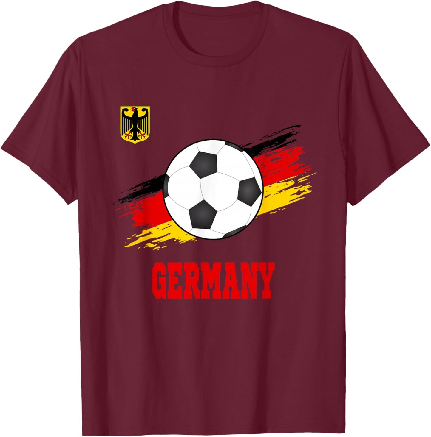 Germany Soccer German Football Germany Futbol T-Shirt - T-Shirt | Maroon