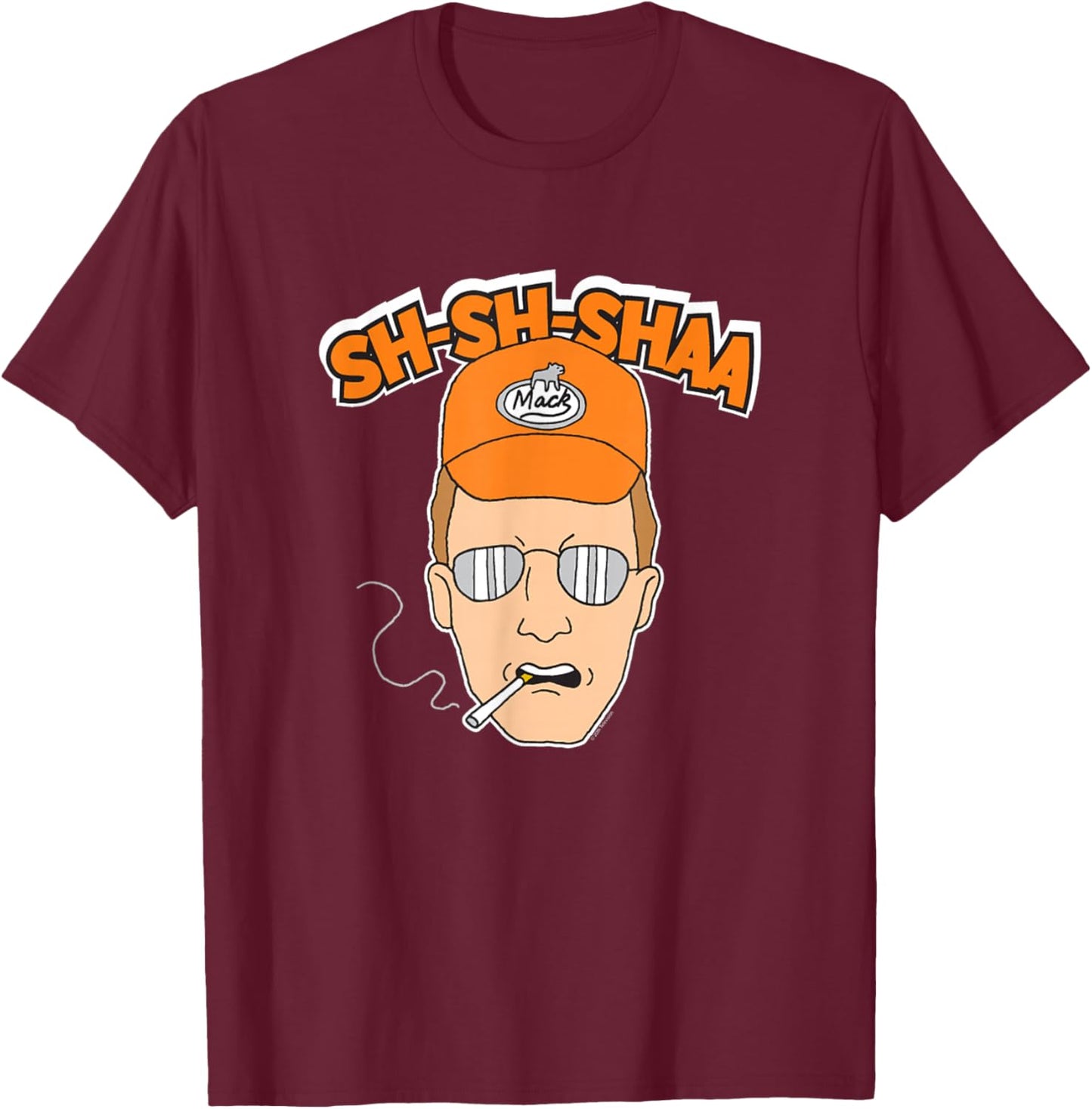 King of The Hill Dale Gribble Sha Sha Shaa Cartoon T-Shirt - T-Shirt | Maroon
