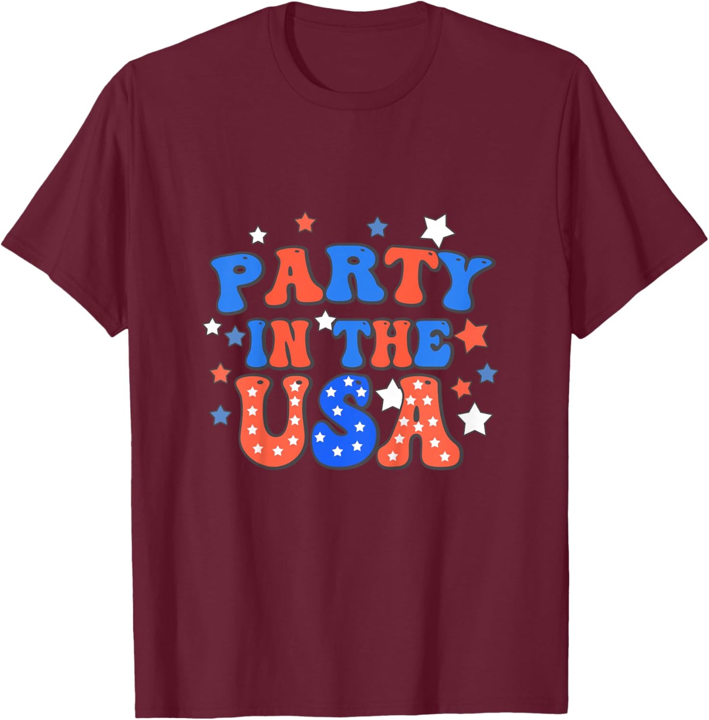 Party In The USA 4th Of July Independence Day Baby Toddler T-Shirt - T-Shirt | Maroon