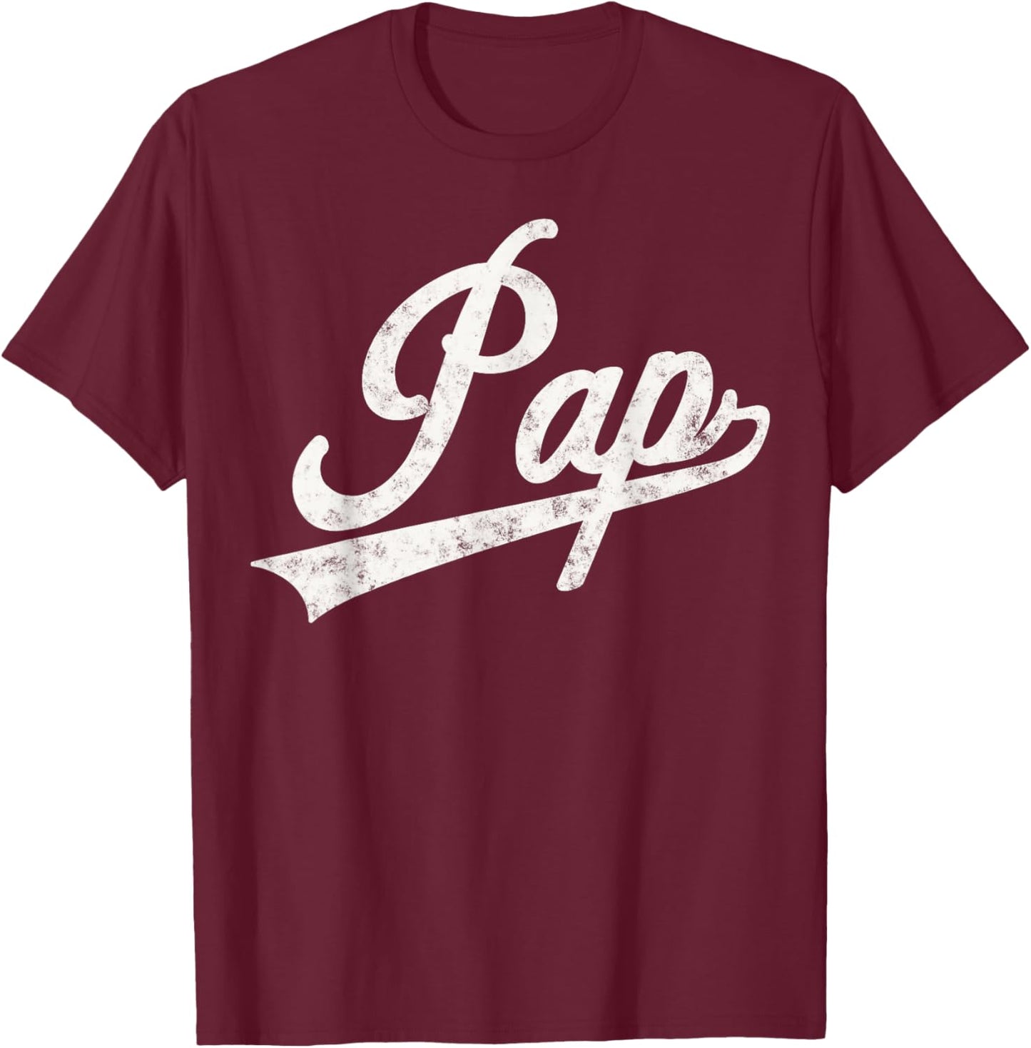 Pap Vintage Retro Style Father’s day Gift Pap Grandpa T-Shirt - T-Shirt | Maroon