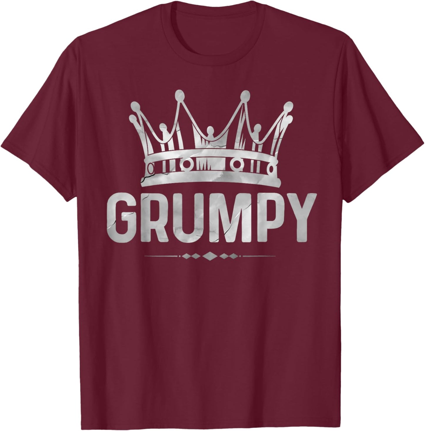 Cool Grumpy King Crown American Patriotic USA Father's Day T-Shirt - T-Shirt | Maroon