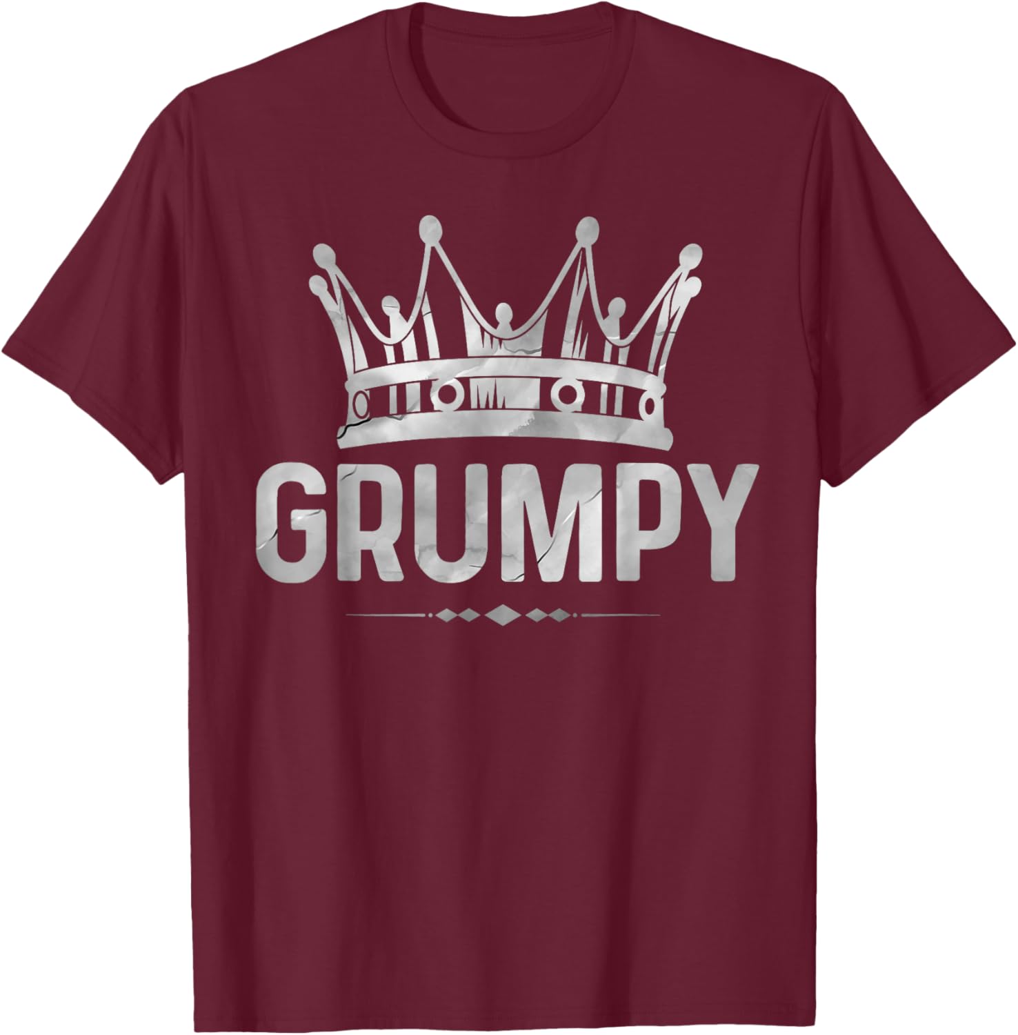 Cool Grumpy King Crown American Patriotic USA Father's Day T-Shirt - T-Shirt | Maroon