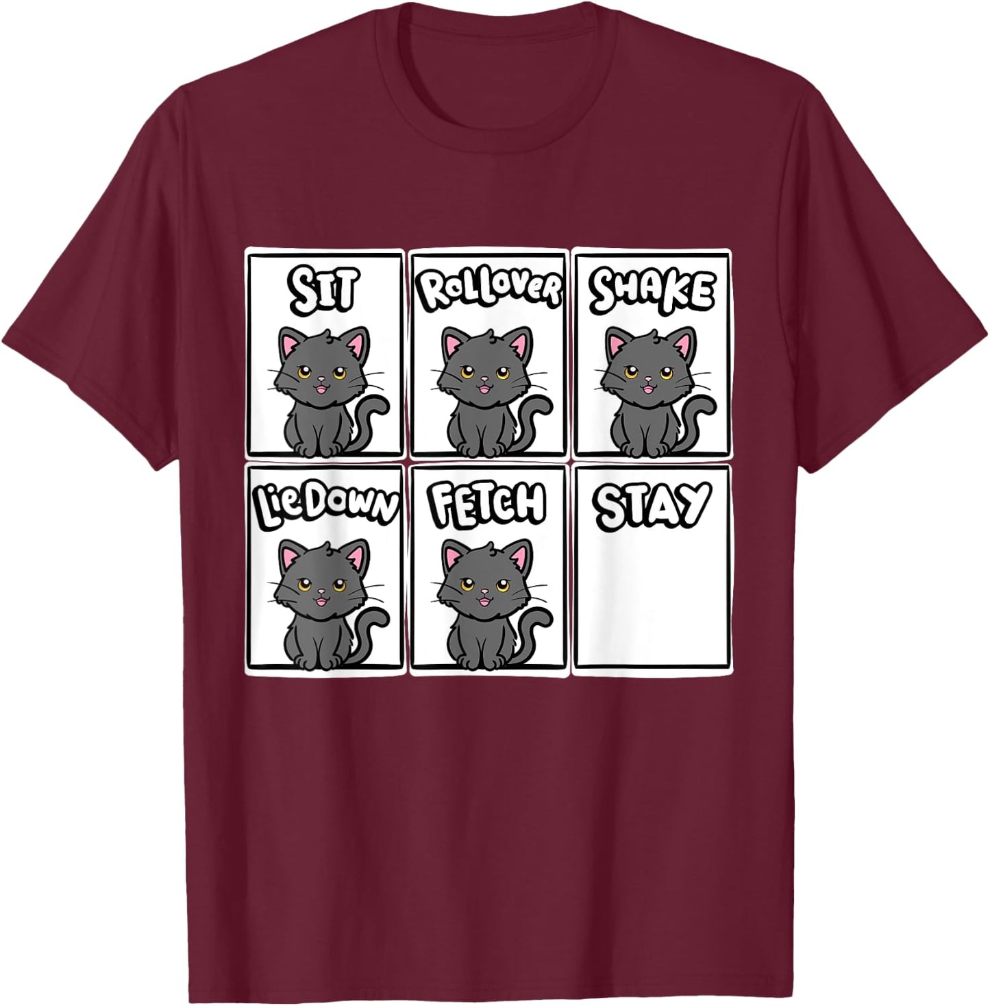 Cat Training Kitten Lover Animal Trainer Cute Cat T-Shirt - T-Shirt | Maroon