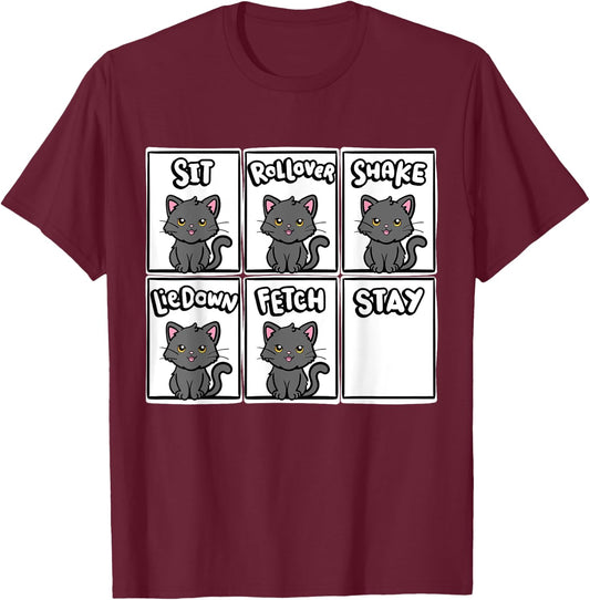 Cat Training Kitten Lover Animal Trainer Cute Cat T-Shirt - T-Shirt | Maroon