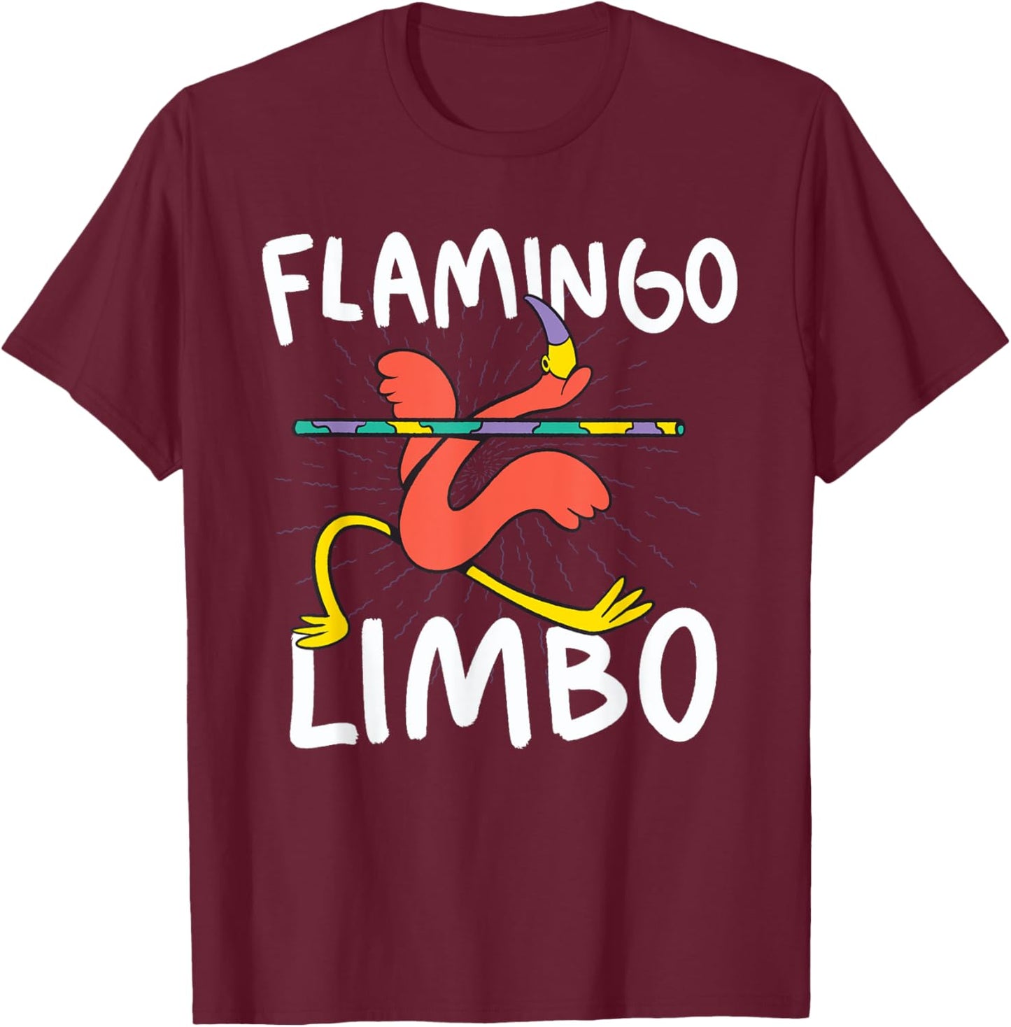 Flamingo Limbo Dance Bird T-Shirt - T-Shirt | Maroon