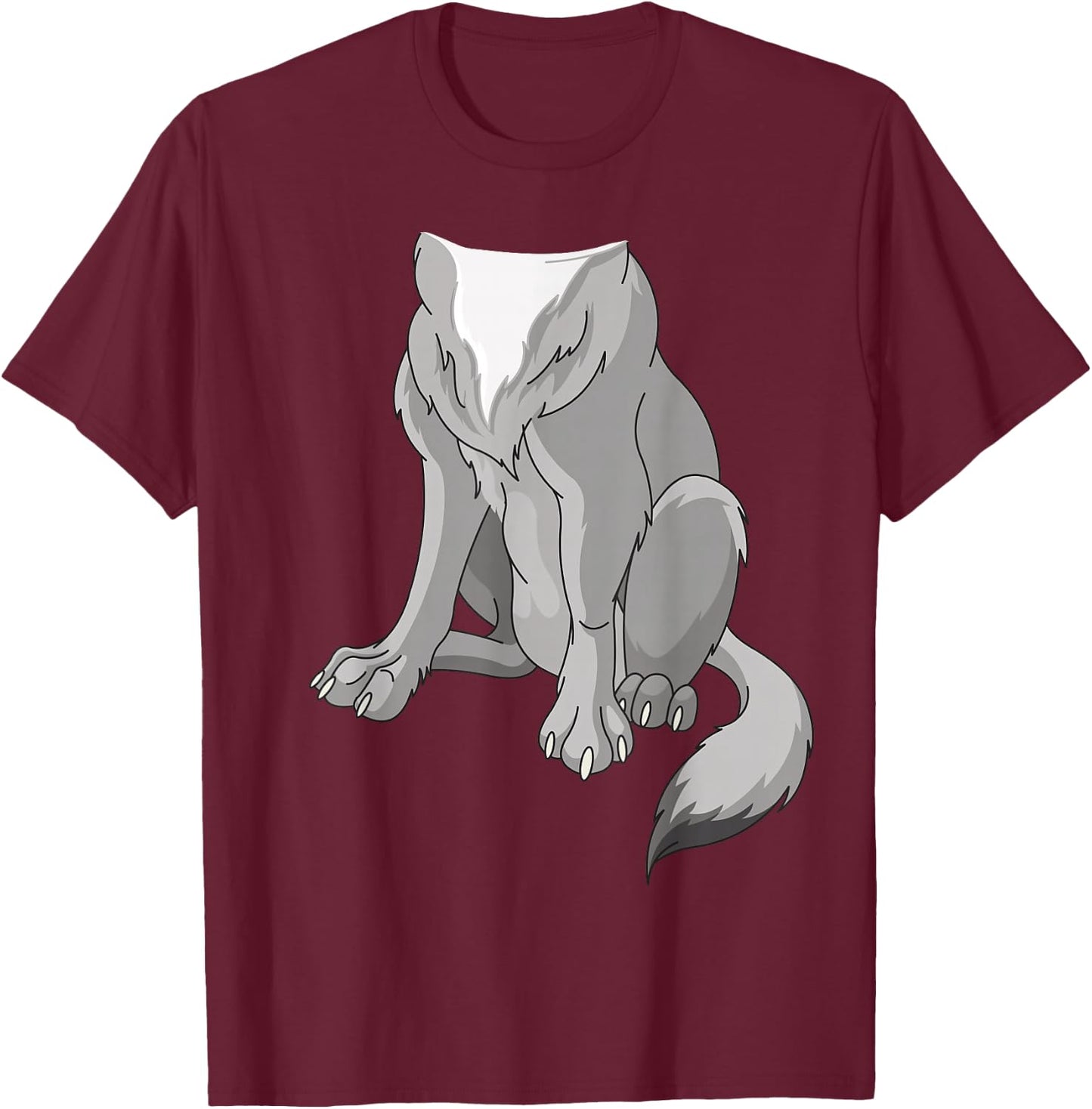 Wolf Shirt Adult Men Women Kids Werewolf Costume T-Shirt - T-Shirt | Maroon