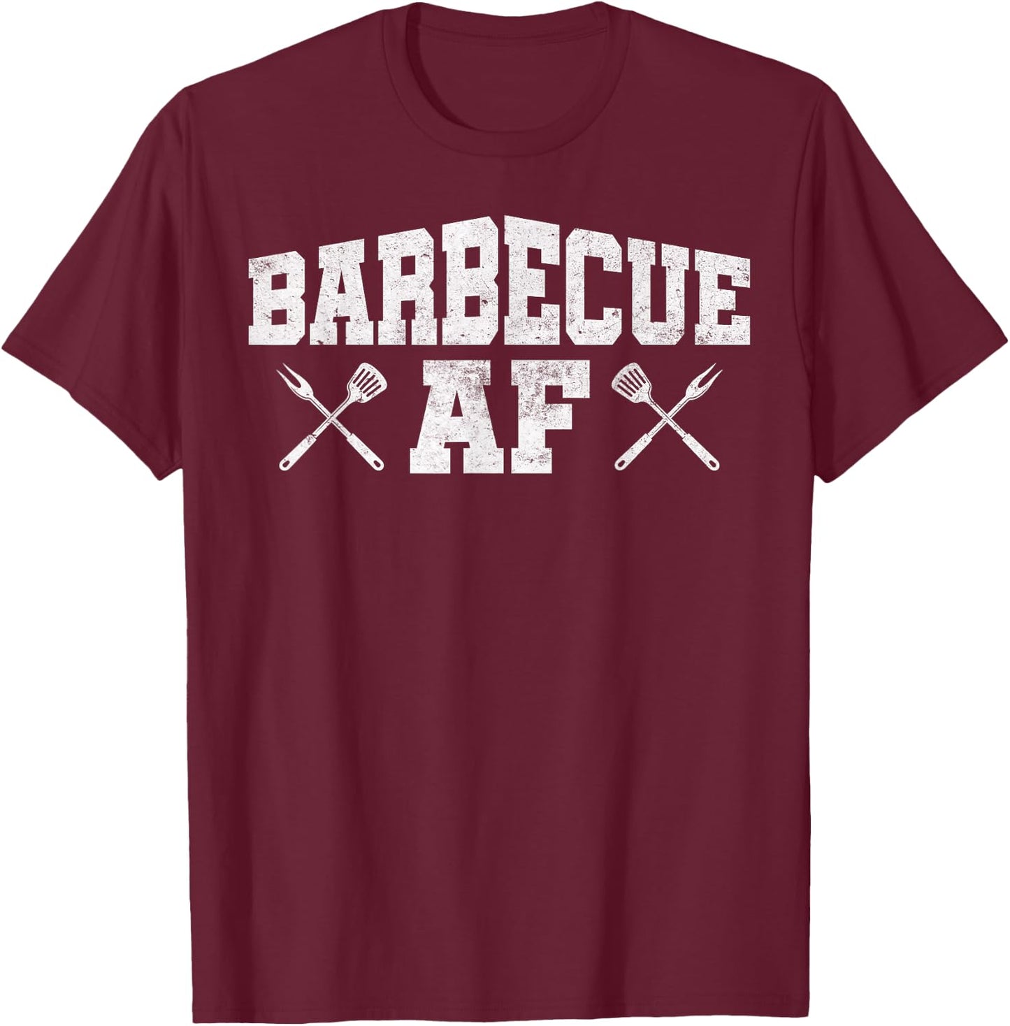 Barbecue Af Funny Retro Vintage Apparel T-Shirt - T-Shirt | Maroon