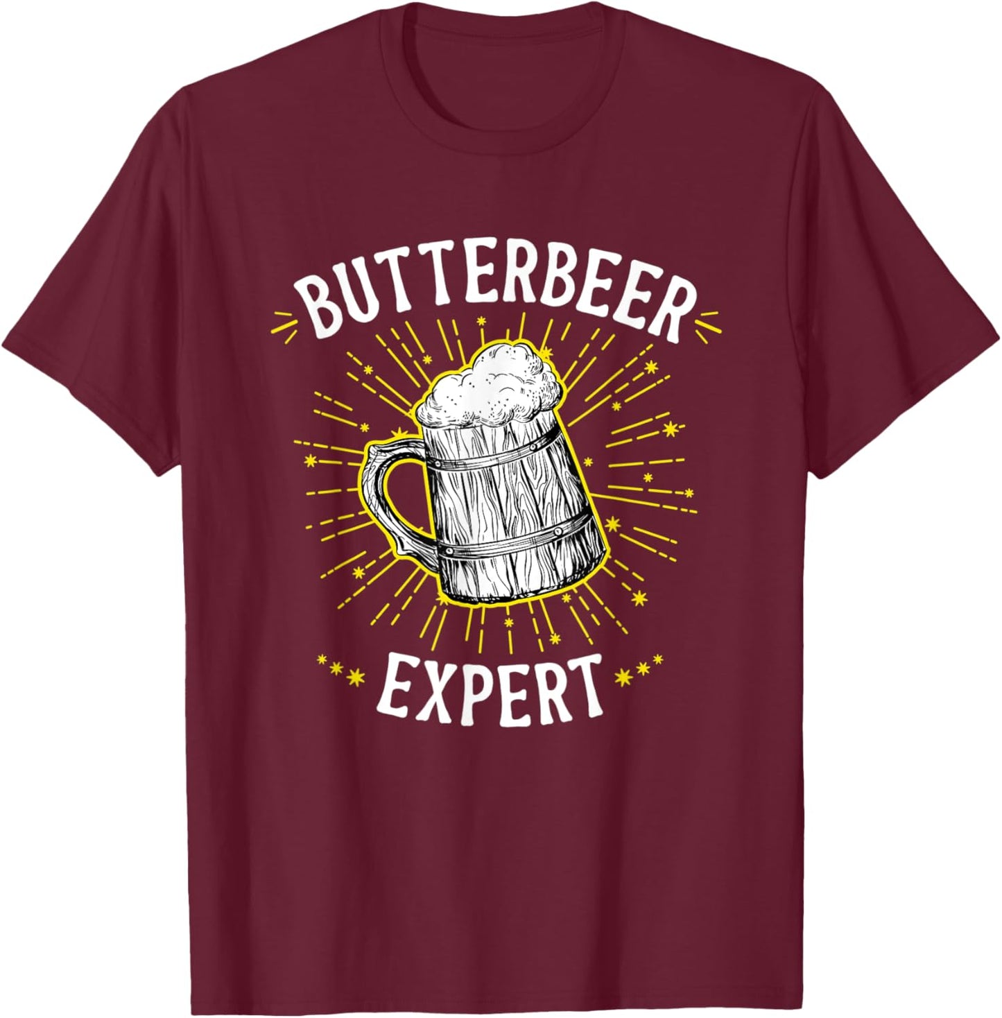 Butterbeer Expert - Butterscotch Beer T-Shirt - T-Shirt | Maroon