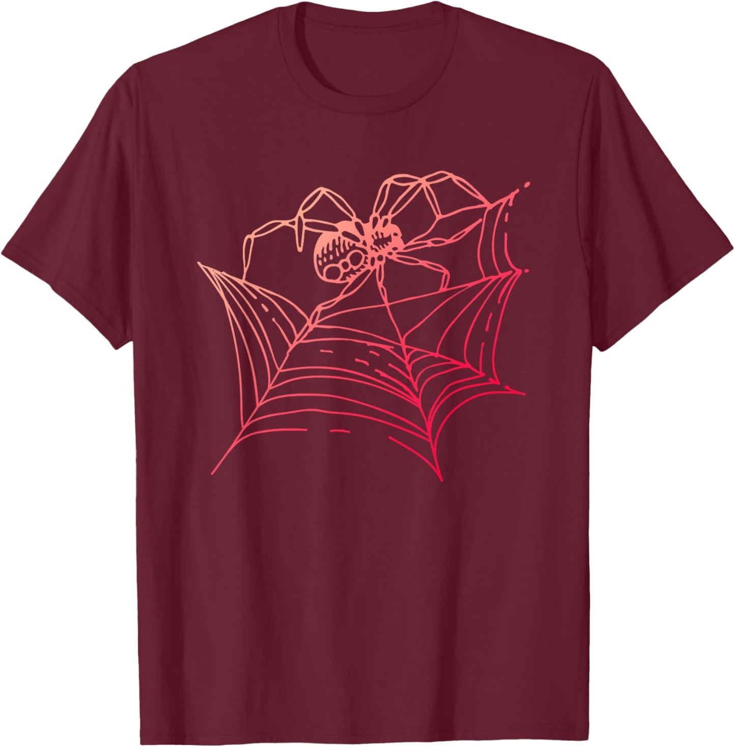 Spider Web Cobweb Arachnophile Spider Fan Arachnids T-Shirt - T-Shirt | Maroon