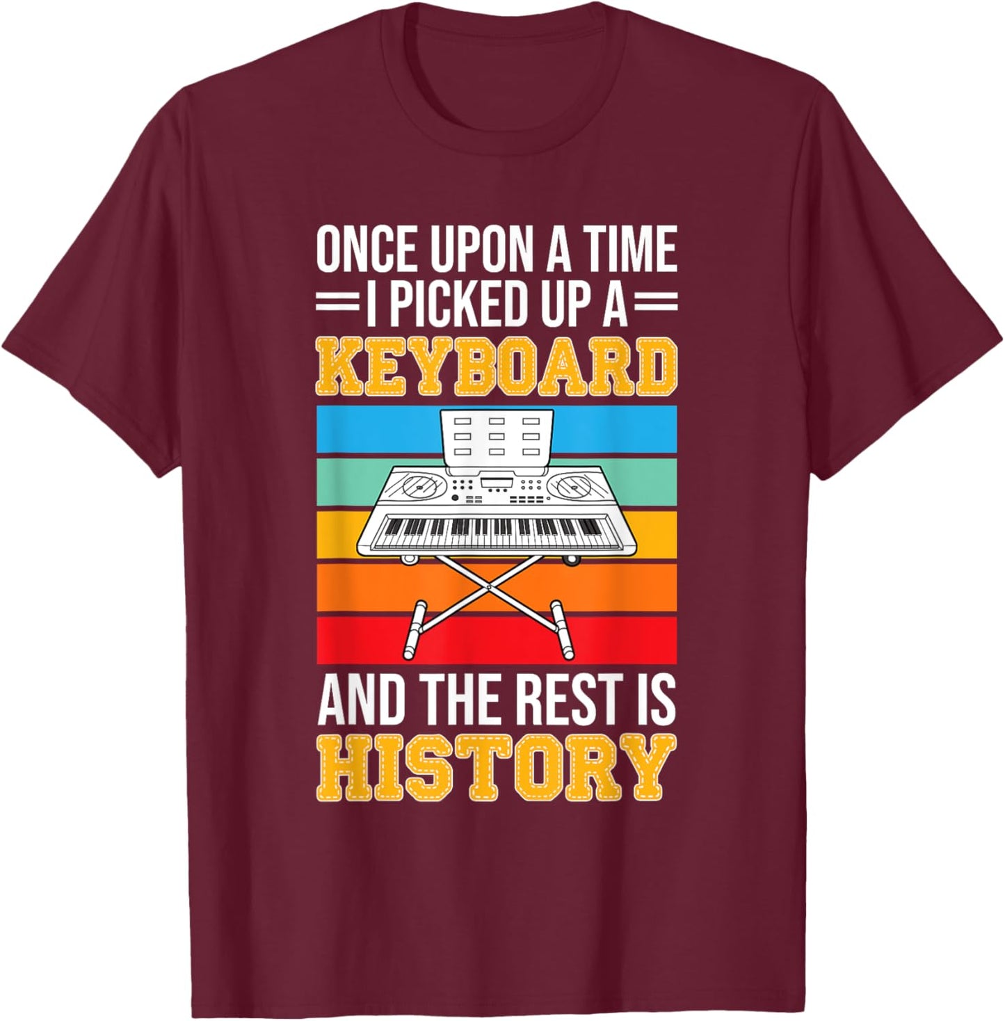 Musical Keyboard Player - Funny Musician Keyboard Expert T-Shirt - T-Shirt | Maroon