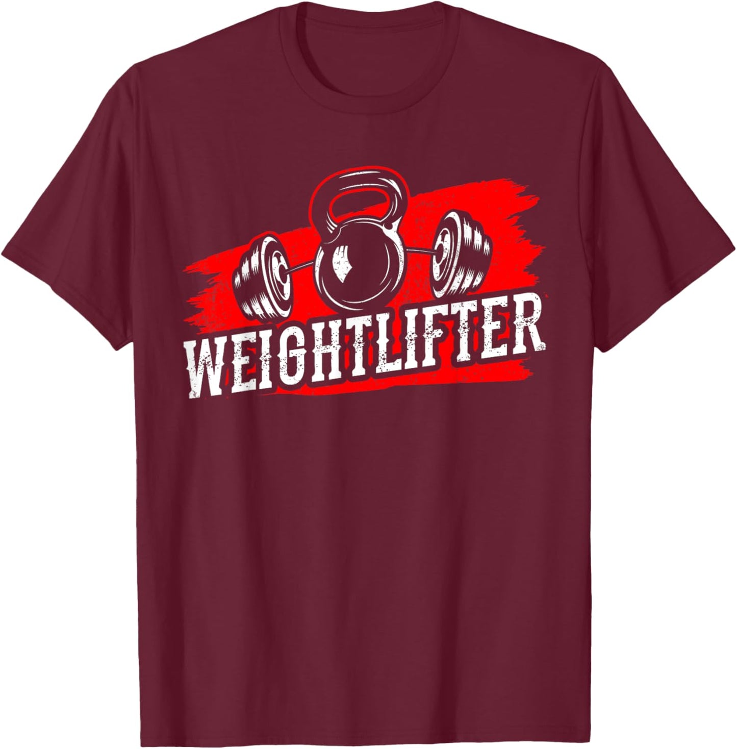 Weightlifter Lifting Workout Gym Lift Weightlifting T-Shirt - T-Shirt | Maroon