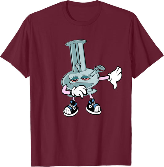 Dabbing Rig Oil Bong BHO Wax Shatter Weed THC vaporizer T-Shirt - T-Shirt | Maroon
