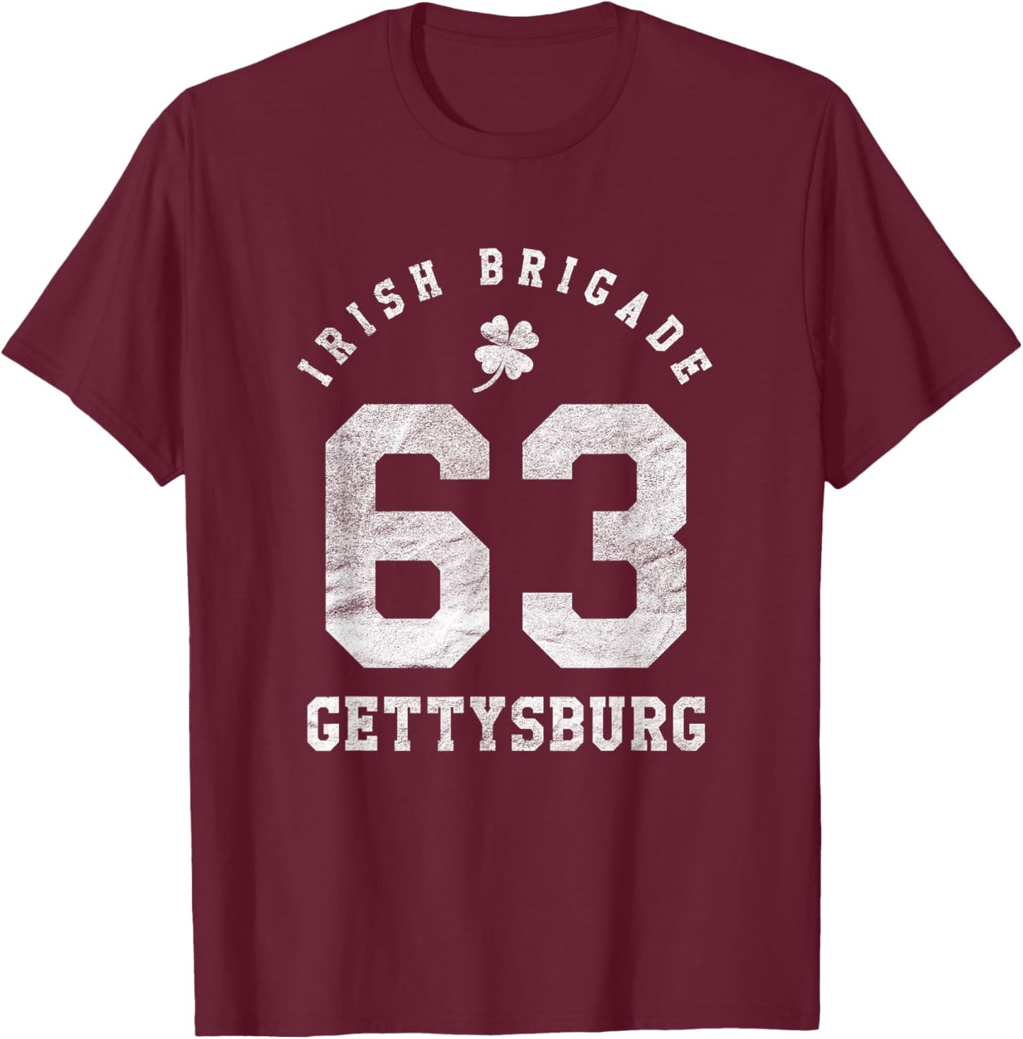 Civil War Irish Brigade Gettysburg T-Shirt - T-Shirt | Maroon