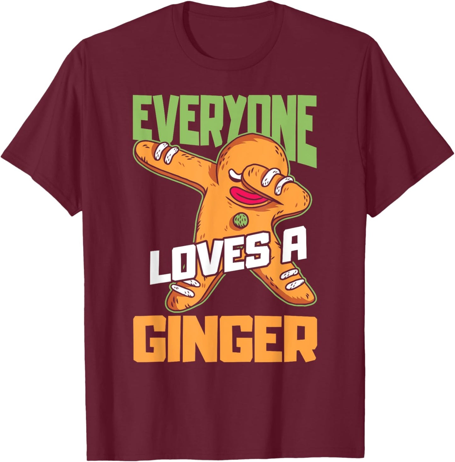 Everyone Loves a Ginger Vintage Christmas T-Shirt - T-Shirt | Maroon