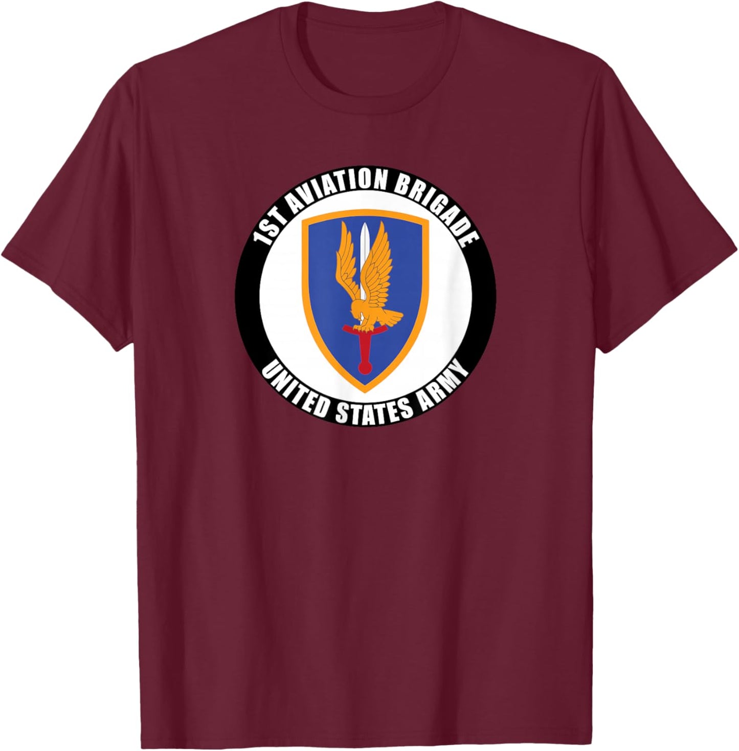1st Aviation Brigade United States Army Military Veteran T-Shirt - T-Shirt | Maroon