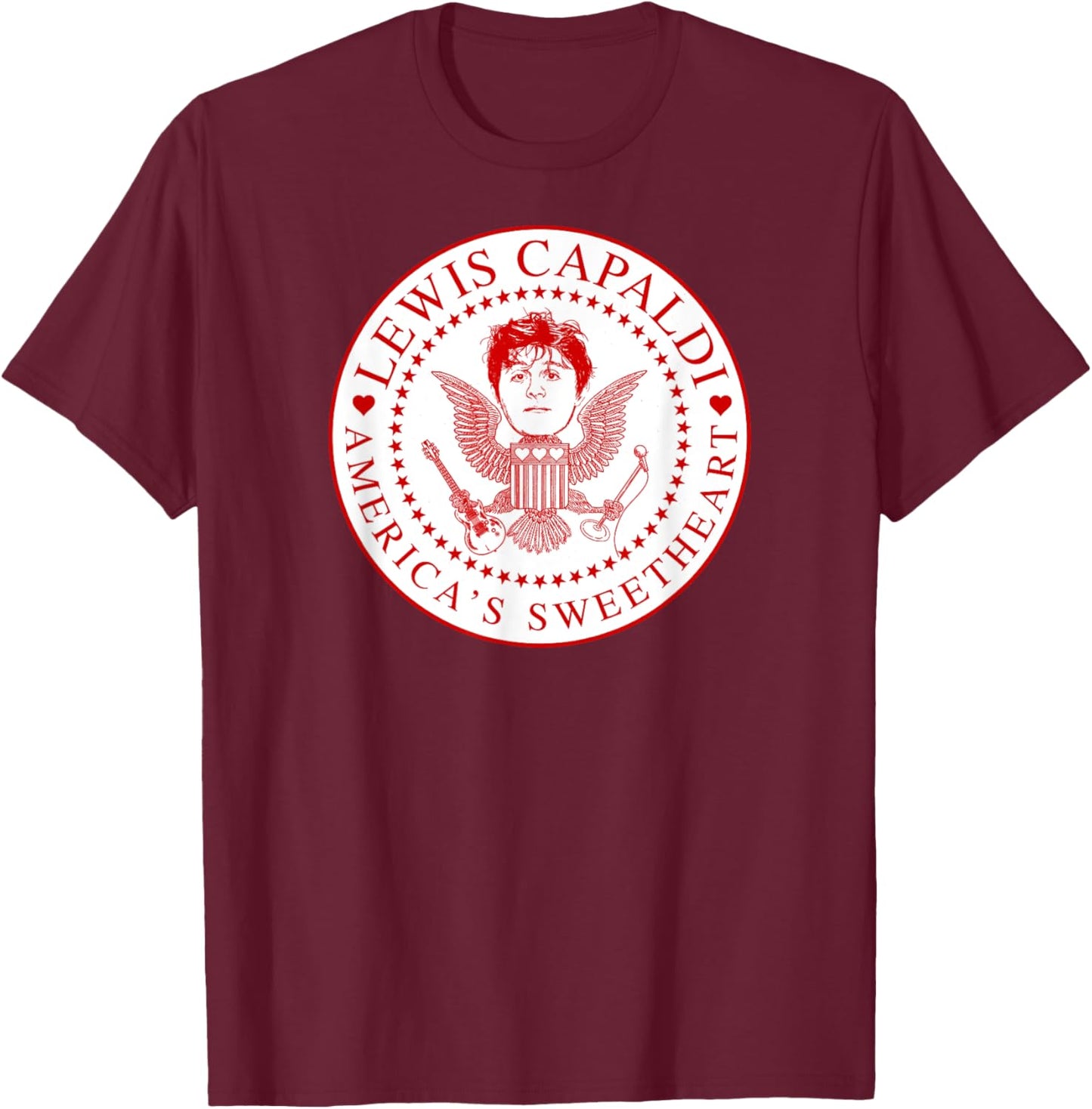Lewis Capaldi – Presidential Seal T-Shirt - T-Shirt | Maroon