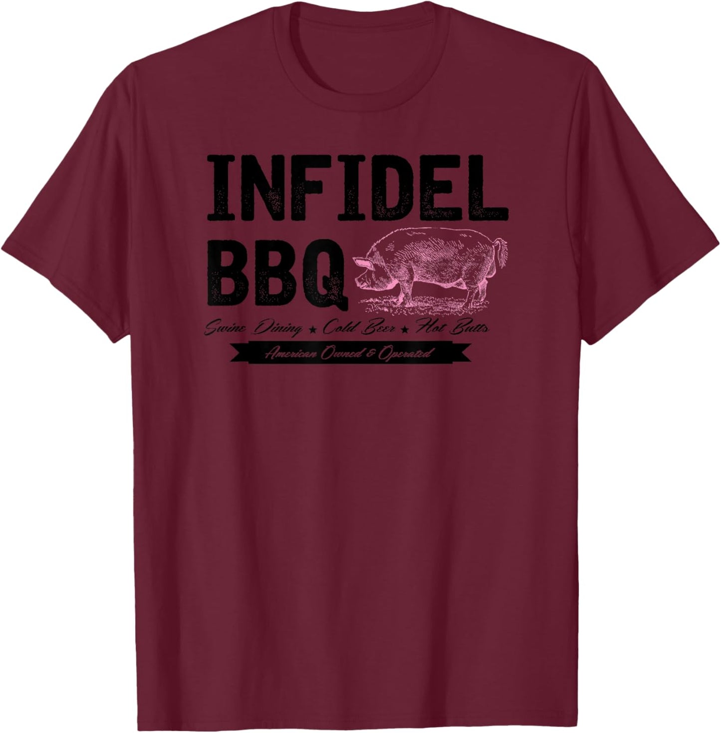 Infidel Bbq T-Shirt - T-Shirt | Maroon