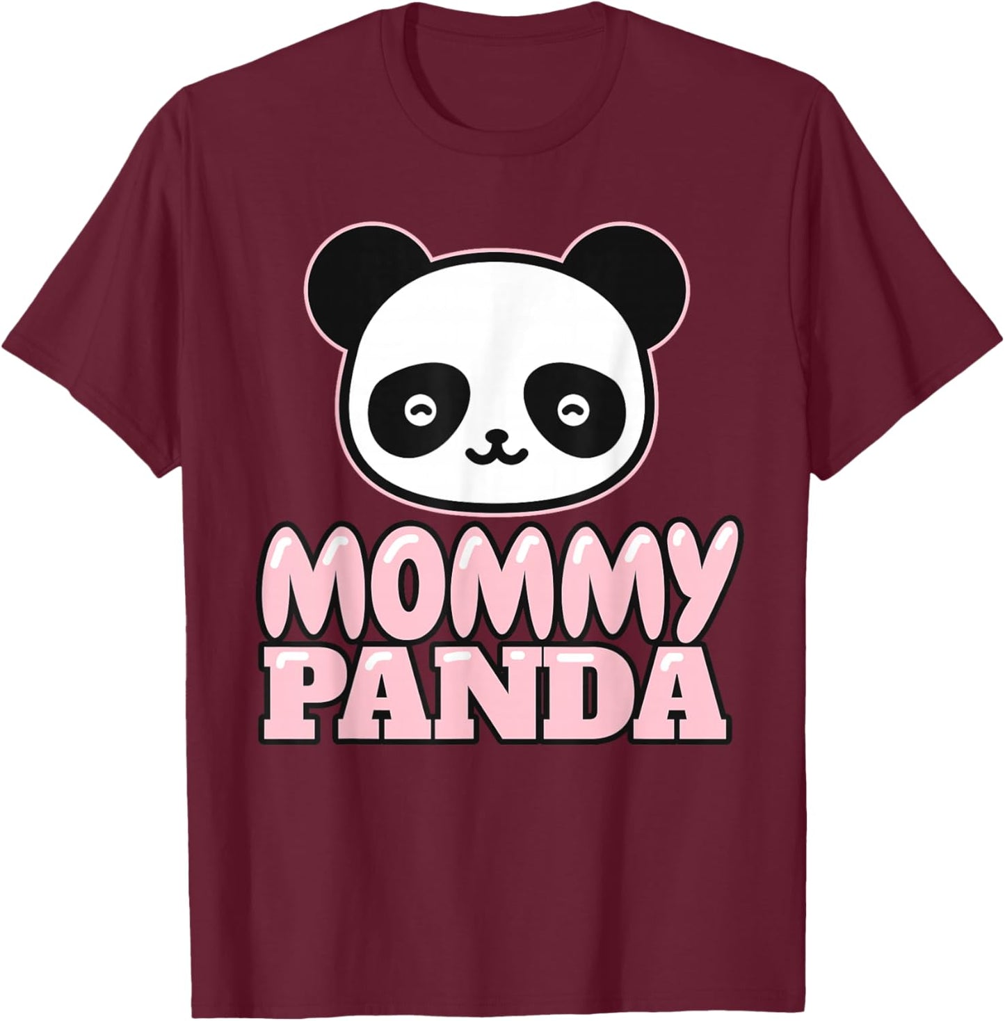 Mom Panda Bear - Mother's Day Mommy Panda T-Shirt - T-Shirt | Maroon