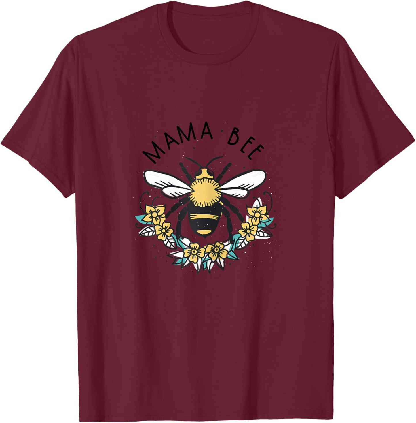 Mama Bee Honey Beekeeper T-Shirt - T-Shirt | Maroon