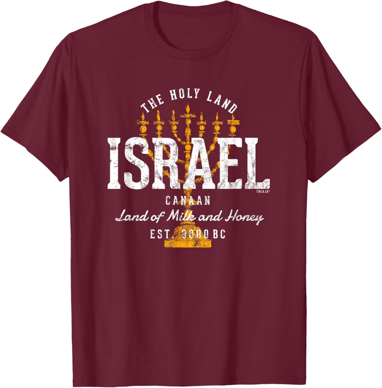 Vintage Style Retro Israel T-Shirt - T-Shirt | Maroon