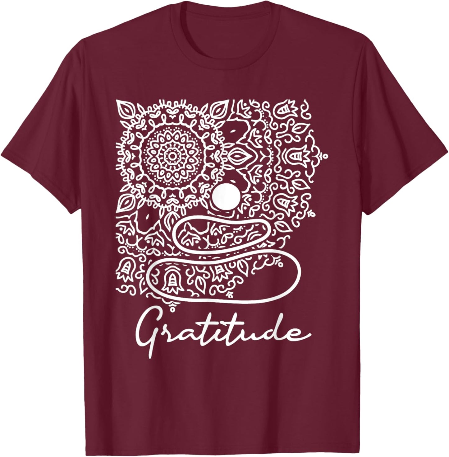 Gratitude - Reiki Master Holistic Healer Meditation Healing T-Shirt - T-Shirt | Maroon