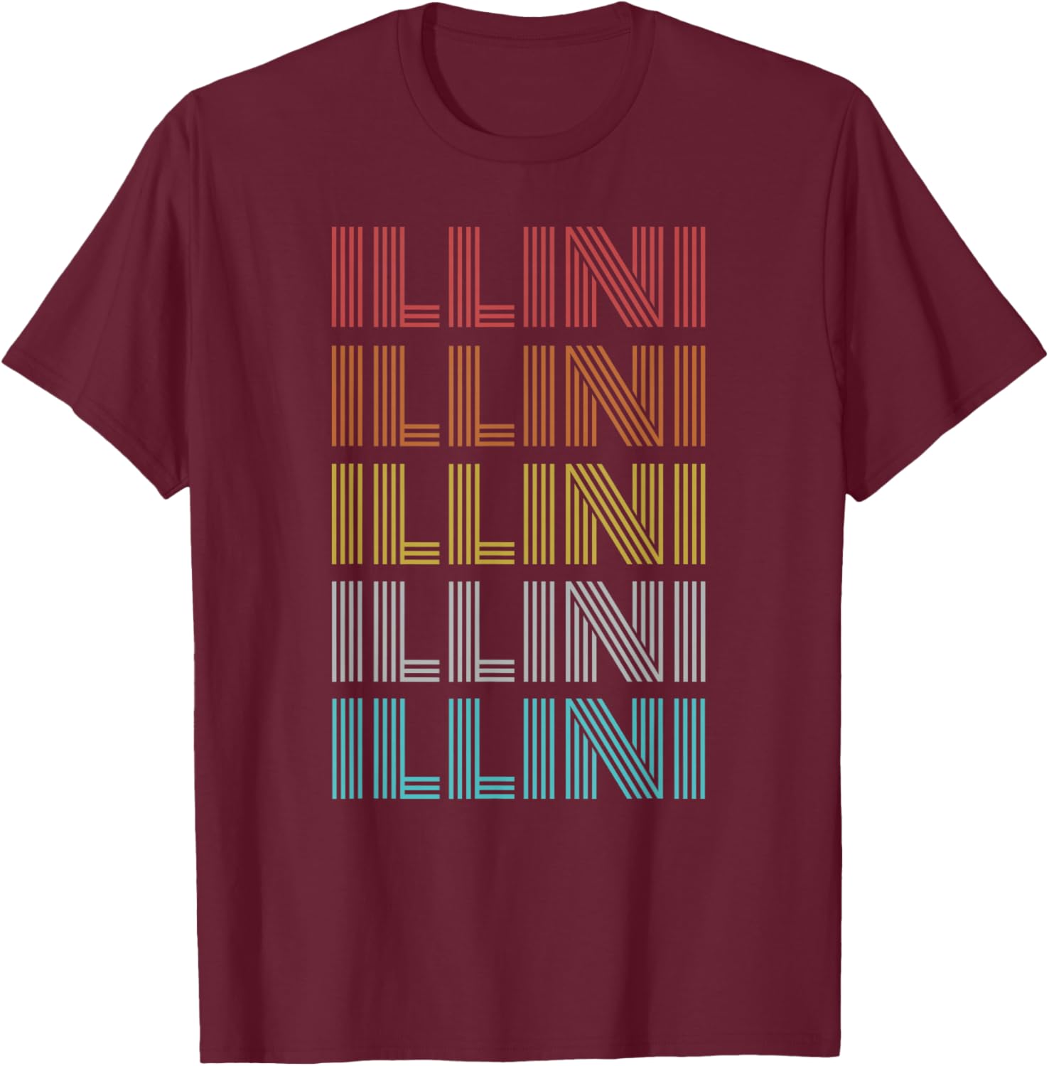 Retro Vintage Illini T-Shirt - T-Shirt | Maroon