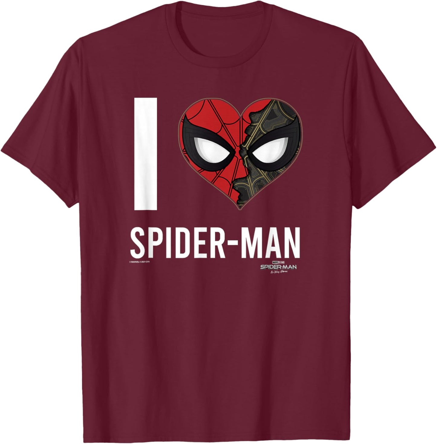 Marvel Spider-Man No Way Home I Heart Spider-Man T-Shirt - T-Shirt | Maroon