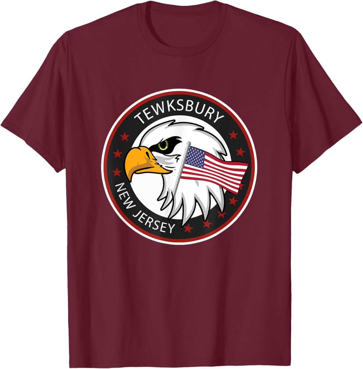 Tewksbury NJ New Jersey T-Shirt - T-Shirt | Maroon