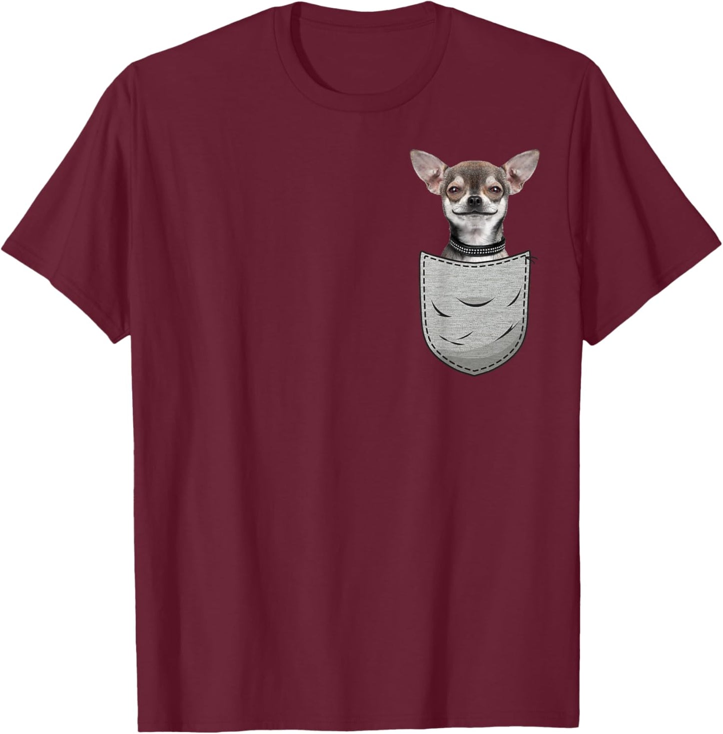 Chihuahua Chi Chi Hua hua Techichi Pocket Dog Owners Men Women Girls Kids T-Shirt - T-Shirt | Maroon