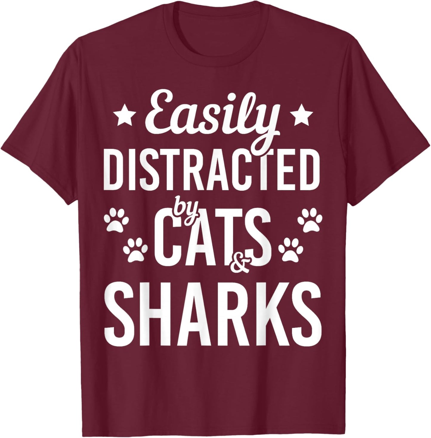 Cat Lover Shark Lover Cats And Sharks Zookeeper Funny Cat T-Shirt - T-Shirt | Maroon
