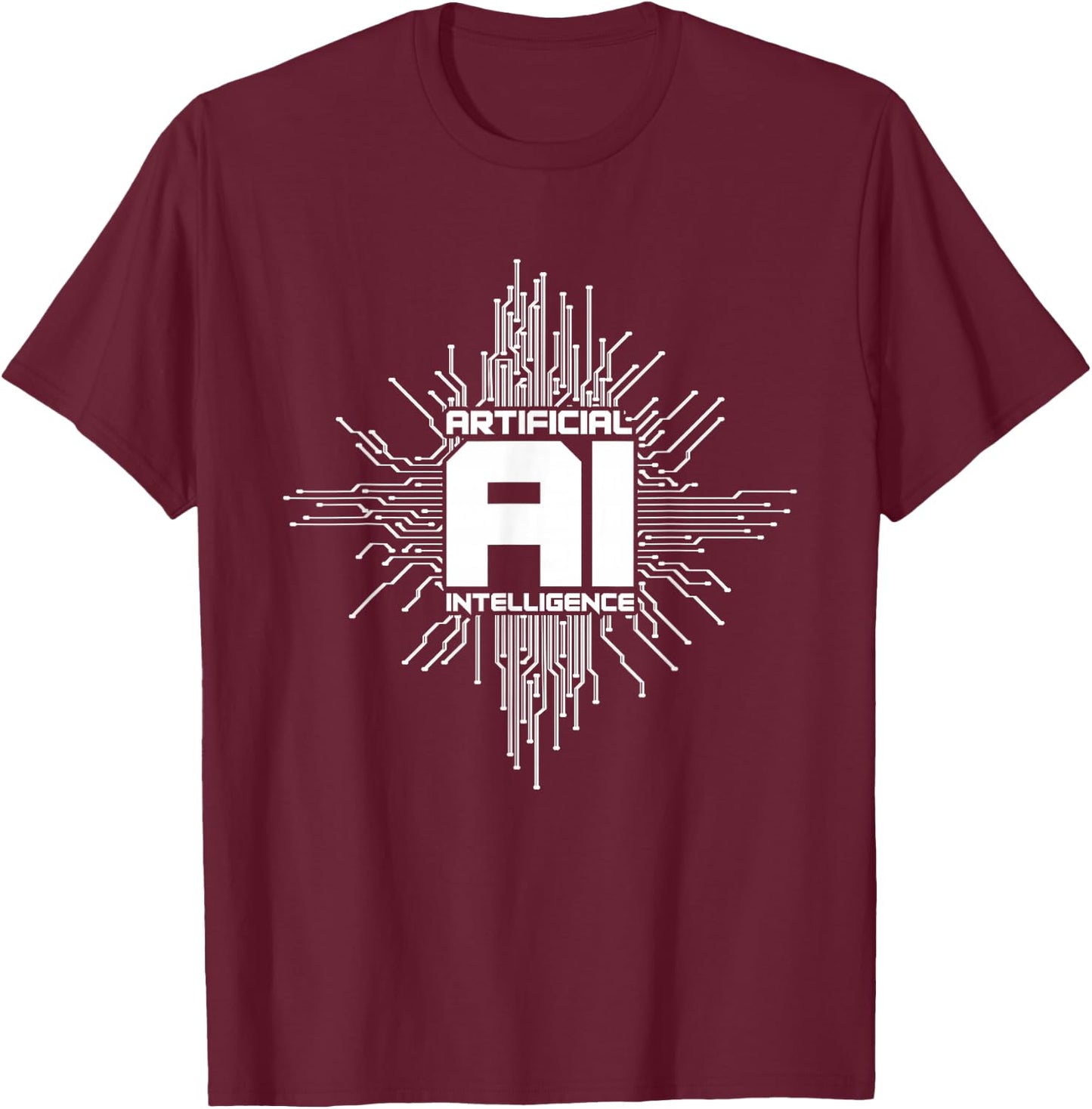 Artificial Intelligence AI | Computer Science T-Shirt - T-Shirt | Maroon