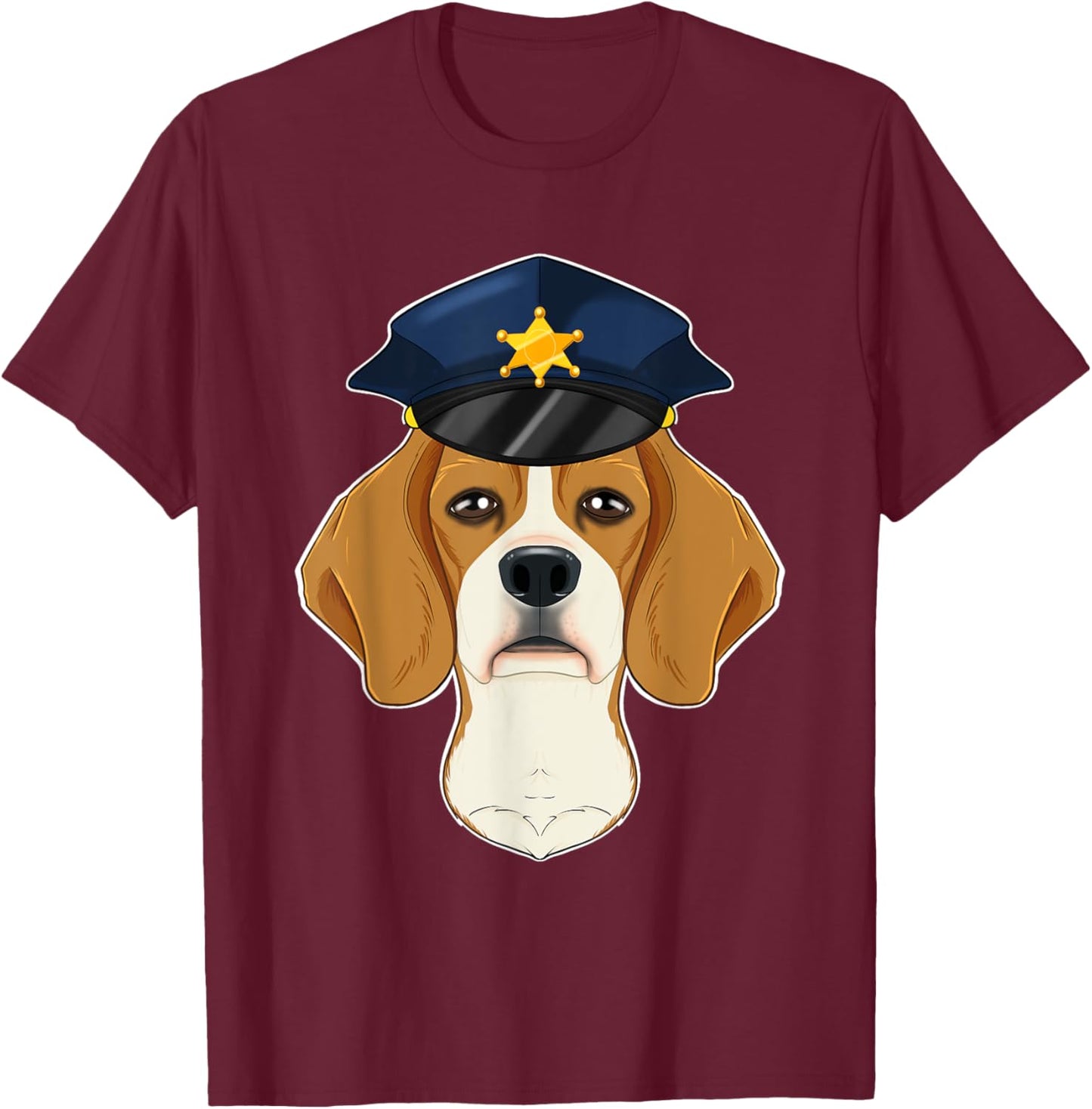 Canine Handler I Police Dog I Police Beagle T-Shirt - T-Shirt | Maroon