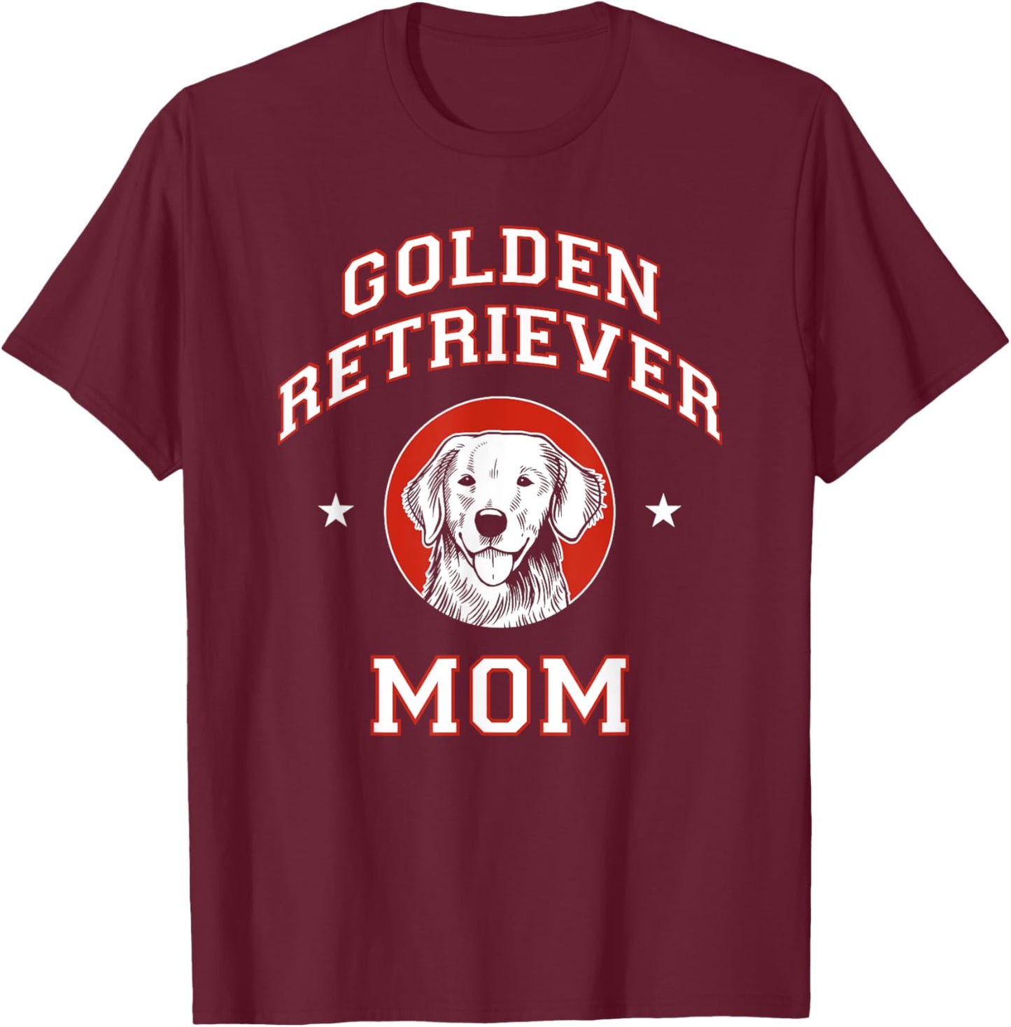 Golden Retriever Mom Dog Mother T-Shirt - T-Shirt | Maroon