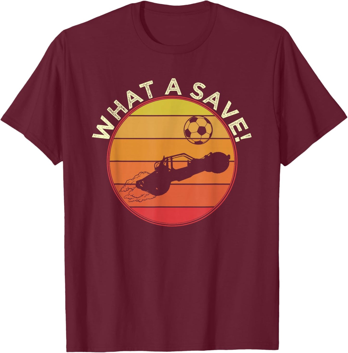 What a Rescue Vintage Retro Rocket Soccer Car League T-Shirt - T-Shirt | Maroon