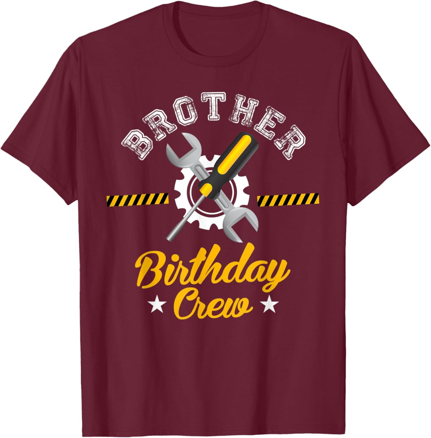 Brother Birthday Crew Matching Family Mechanic Repairman T-Shirt - T-Shirt | Maroon