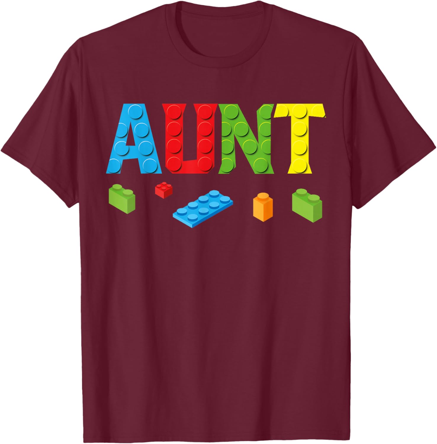 Aunt Master Builder Building Bricks Blocks Family Set Women T-Shirt - T-Shirt | Maroon